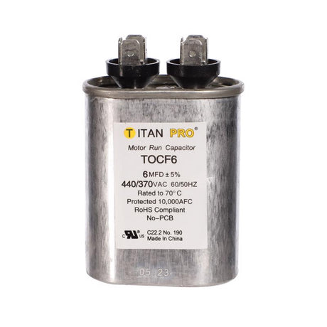 Titan Pro 6 MFD 440 V Oval Run Capacitor