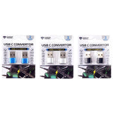 Diamond Visions Assorted Slim 2 in 1 Adapter For All Smartphones, Pack of 20