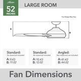 Hunter Fan Burton 52 in. White Indoor and Outdoor Ceiling Fan