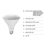 Feit PAR38 E26 (Medium) LED Dusk to Dawn Bulb Color Changing 100 Watt Equivalence 1 pk