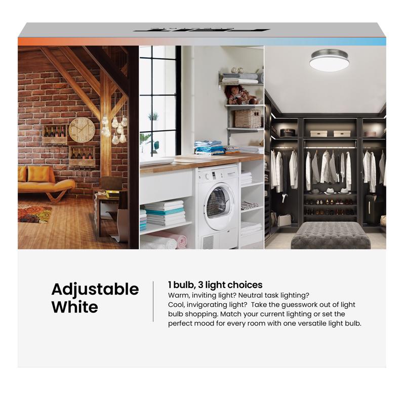Feit BR30 E26 (Medium) LED Bulb Adjustable White 65 Watt Equivalence 2 pk
