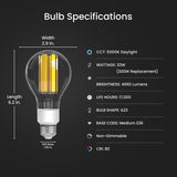 Feit A23 E26 (Medium) Filament LED Bulb Bright White 300 Watt Equivalence 1 pk