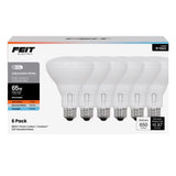 Feit BR30 E26 (Medium) LED Bulb Adjustable White 65 Watt Equivalence 6 pk