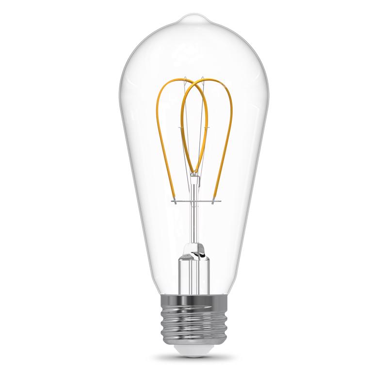 Feit ST19 E26 (Medium) Filament LED Bulb Soft White 60 Watt Equivalence 2 pk