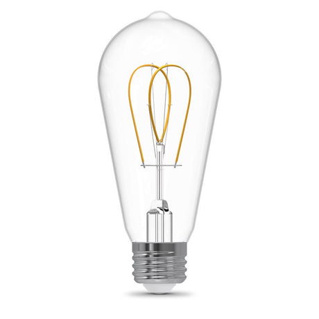 Feit ST19 E26 (Medium) Filament LED Bulb Soft White 60 Watt Equivalence 2 pk