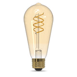 Feit ST19 E26 (Medium) Filament LED Bulb Amber 60 Watt Equivalence 2 pk