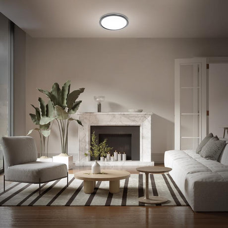 Feit 3 in. H X 11 in. W X 11 in. L Matte Black Black Ceiling Fixture