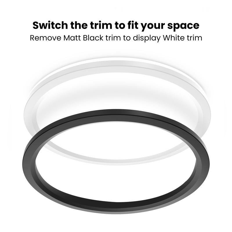 Feit 3 in. H X 11 in. W X 11 in. L Matte Black Black Ceiling Fixture