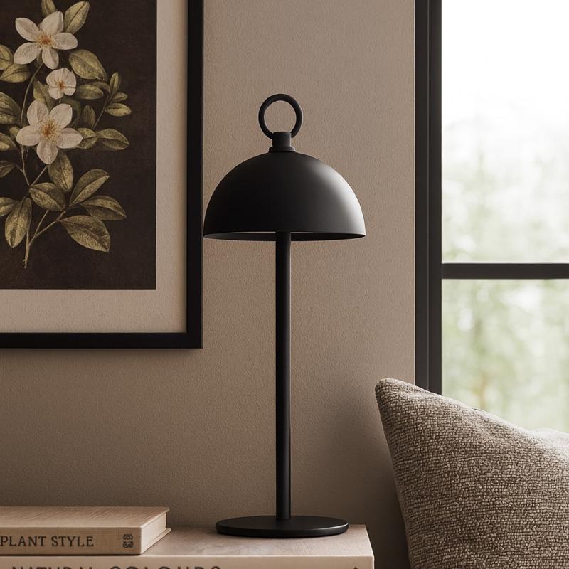 Branson 12 in. Matte Black Table Lamp