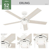 Hunter 52 in. Matte White LED Indoor Ceiling Fan