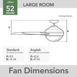 Hunter Fan Ocala 52 in. Bronze White LED Indoor and Outdoor Ceiling Fan