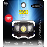 Police Security Connector 2.0 280 lm Black LED Head Lamp AAA Battery