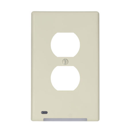 LumiCover Amerelle Almond 1 gang Plastic Decorator/Duplex Nightlight Wall Plate 1 pk
