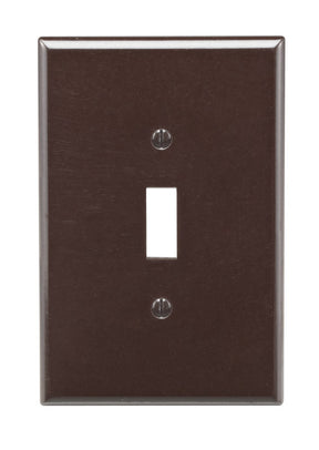Leviton Brown 1 gang Thermoset Plastic Toggle Wall Plate 1 pk