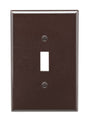 Leviton Brown 1 gang Thermoset Plastic Toggle Wall Plate 1 pk