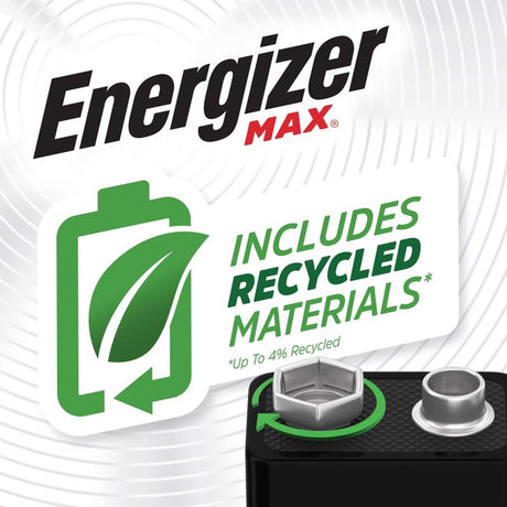 Energizer Max 9-Volt Alkaline Batteries 2 pk Carded