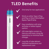 Philips LED Multi-CCT 36 in. G13 T8 Linear 25 Watt Equivalence 1 pk, Pack of 10