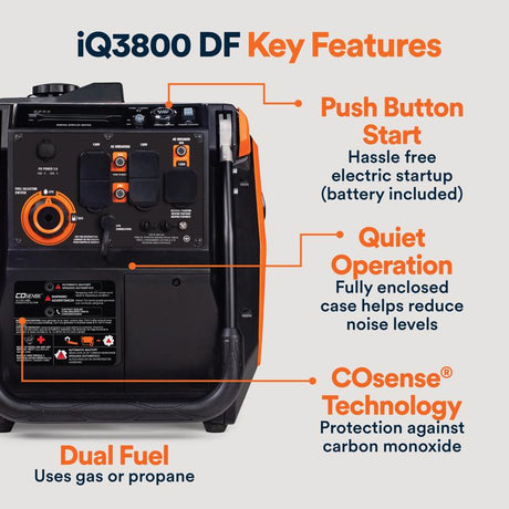 Generac 3000 W Gas/LP Inverter Generator
