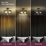 Feit 54 in. H X 15 in. W X 15 in. L Matte Black LED Ceiling Light Fixture