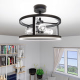Feit 54 in. H X 15 in. W X 15 in. L Matte Black LED Ceiling Light Fixture