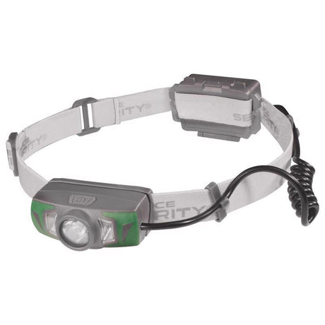 Police Security 550 lm Gray/Green LED Rechargeable Head Lamp AAA Battery
