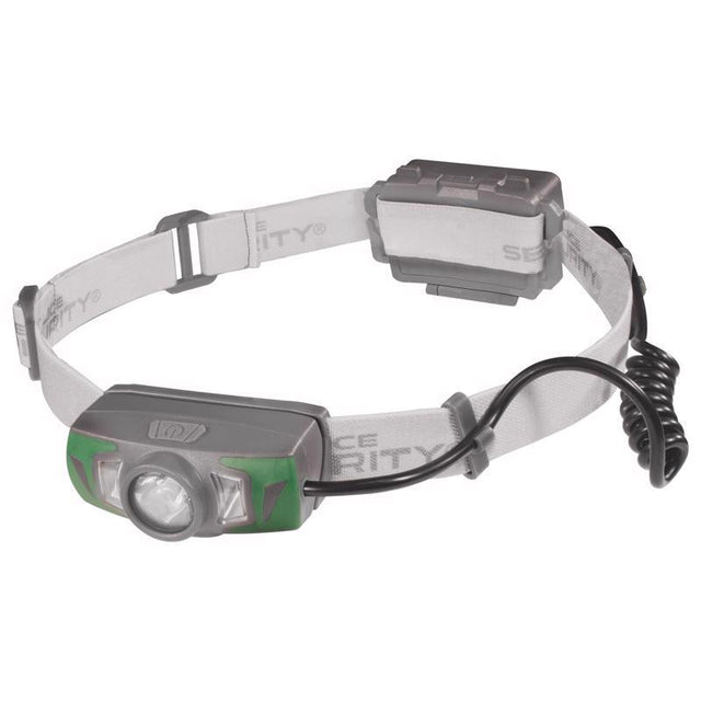 Police Security 550 lm Gray/Green LED Rechargeable Head Lamp AAA Battery