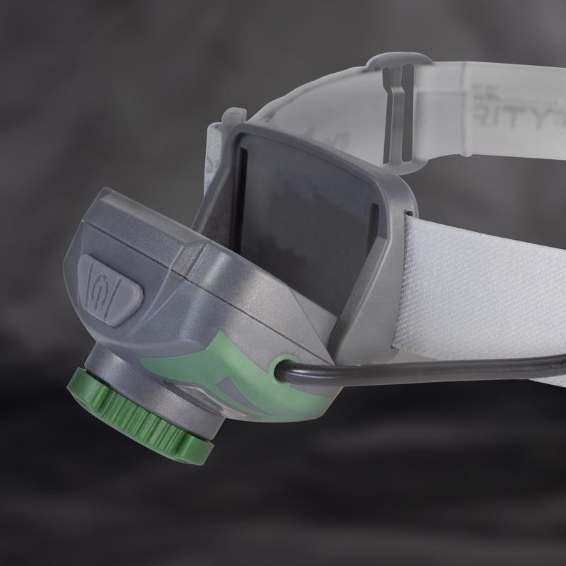 Police Security 550 lm Gray/Green LED Rechargeable Head Lamp AAA Battery