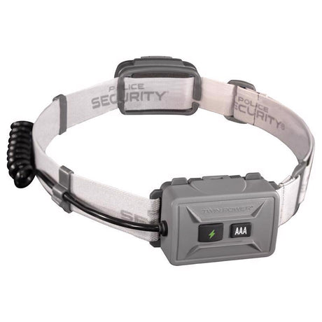 Police Security 550 lm Gray/Green LED Rechargeable Head Lamp AAA Battery