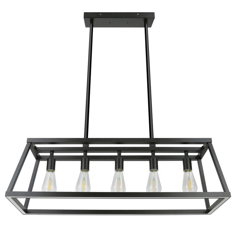 Feit Matte Black 5 lights Chandelier