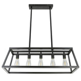 Feit Matte Black 5 lights Chandelier