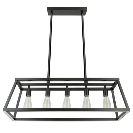 Feit Matte Black 5 lights Chandelier