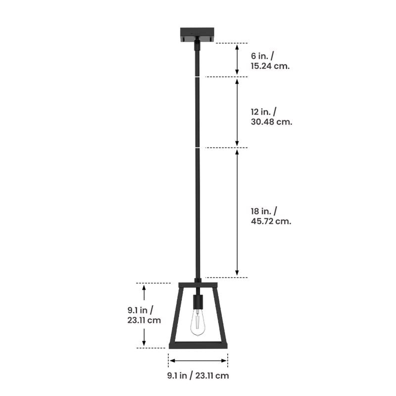 Feit Matte Black 1 lights Pendant Light