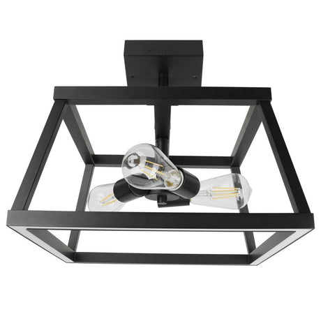 Feit 13.6 in. H X 15 in. W X 15 in. L Matte Black Black Ceiling Fixture