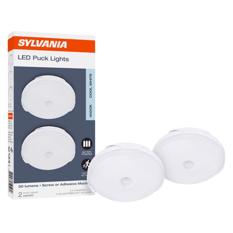 Sylvania Motion-Sensing Battery Powered LED White Slim Area Light