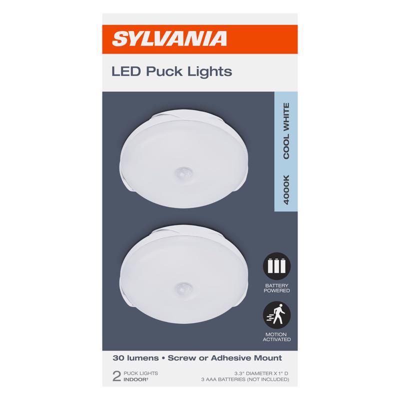 Sylvania Motion-Sensing Battery Powered LED White Slim Area Light