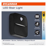Sylvania Motion-Sensing Battery Powered LED Black Stair Light