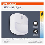 Sylvania Motion-Sensing Battery Powered LED White Security Wall Light