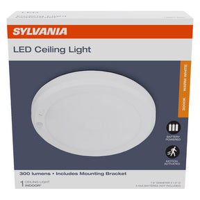 Sylvania Motion-Sensing Battery Powered LED White Ceiling Light