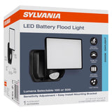 Sylvania Motion-Sensing Battery Powered LED Black Security Floodlight