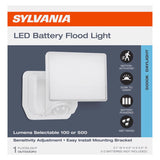 Sylvania Motion-Sensing Battery Powered LED White Security Floodlight