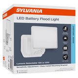 Sylvania Motion-Sensing Battery Powered LED White Security Floodlight