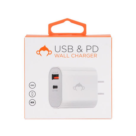 MonkeyZ 2 Port USB A/C Wall Charger, Pack of 12