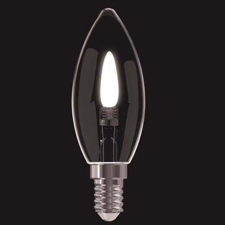 Feit B10 E12 (Candelabra) Filament LED Bulb Clear 2 Watt Equivalence 2 pk