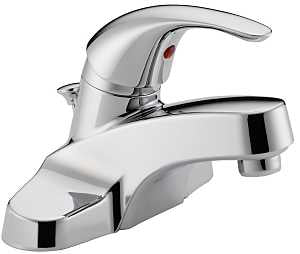 Delta Peerless Tunbridge Series P188620LF Bathroom Faucet, 1.2 gpm, 1-Handle, Brass, Chrome-Plated, Lever Handle