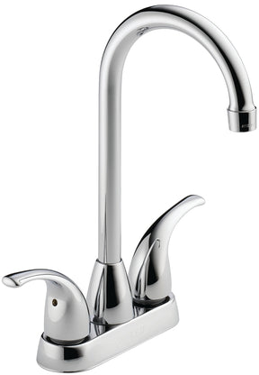 Delta Peerless Tunbridge Series P288LF Bar and Prep Faucet, 1.8 gpm, 2-Faucet Handle, Brass, Chrome Plated