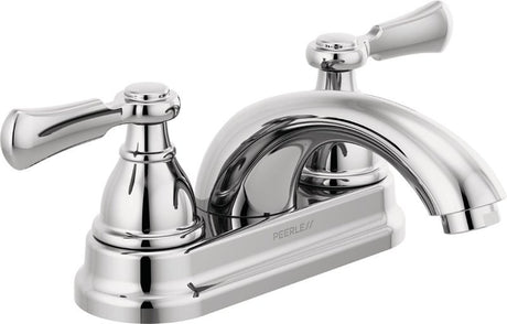 Peerless Elmhurst Series P2465LF Centerset Bath Faucet, 1 gpm, 2-Handle, 3-Faucet Hole, Chrome Plated