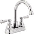 Peerless Elmhurst Series P2665LF Centerset Bathroom Faucet, 1 gpm, 2-Handle, 3-Faucet Hole, Zinc, Chrome