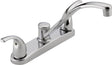 Peerless P299208LF Kitchen Faucet, 1.5 gpm, 3-Faucet Hole, Chrome, Deck Mounting, 8 in Faucet Centers