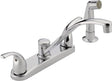 Peerless Tunbridge Series P299508LF Two-Handle Kitchen Faucet, 1.8 gpm, 2-Handle, 4-Faucet Hole, Chrome Plated