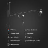 Feit Bluetooth-Enabled Motion Sensor Plug-In LED Black Smart-Enabled Spotlight